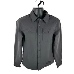 Pearl Izumi Rove Thermal Shirt Grey Button Front Fleece Shirt Jac Size Small